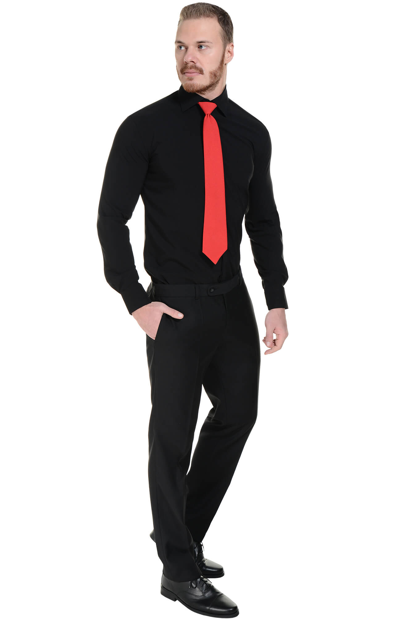 60316 Галстук на резинке красный  Офисная одежда  размер Спецодежда  - Вид №1