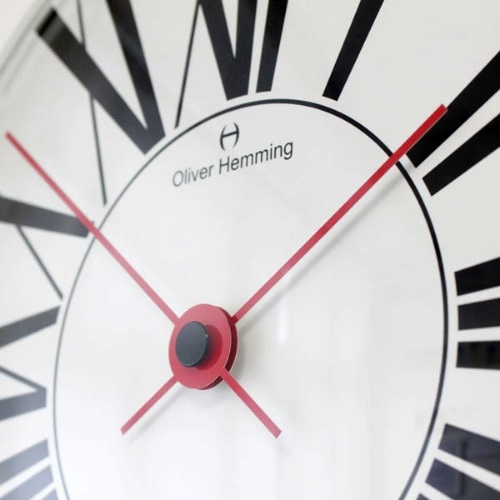 Настенные часы Vitri, Ø50 см, белые, W500DG53W Oliver Hemming  - Вид №3