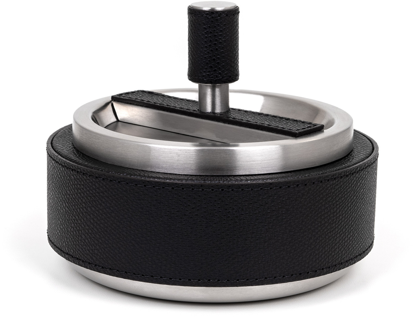 Пепельница Giro - Ø 13,5XH11,5 см / зерненая кожа_Розовый