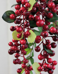 1585 444 a3 Стебель искусственной ягоды, 45 см, красный H-andreas