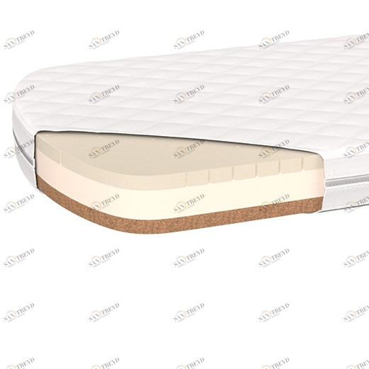 Матрас для кровати 67х170х12 см Kidi кокос/eco-foam/латекс ELLIPSE ELLIPSE KIDI SOFT 00-3951321 Белый Santreyd 