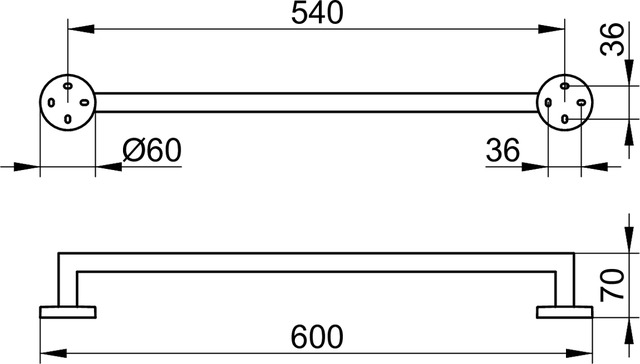 19001010800 Полотенцедержатель KEUCO Edition 90 - Вид №2