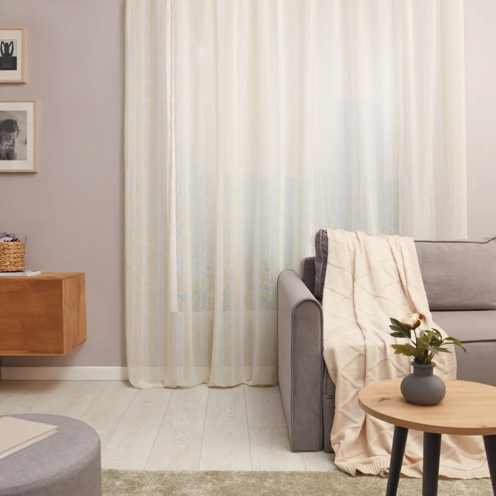 Тюль Inspire Tamara Navajo 6 с креплением-лентой 300×280 см бежевый 86239230 STLM-1044497