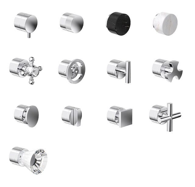 Термостатический смеситель для душа с 2 отверстиями IB Aqua ARCH-00095126 - Вид №11