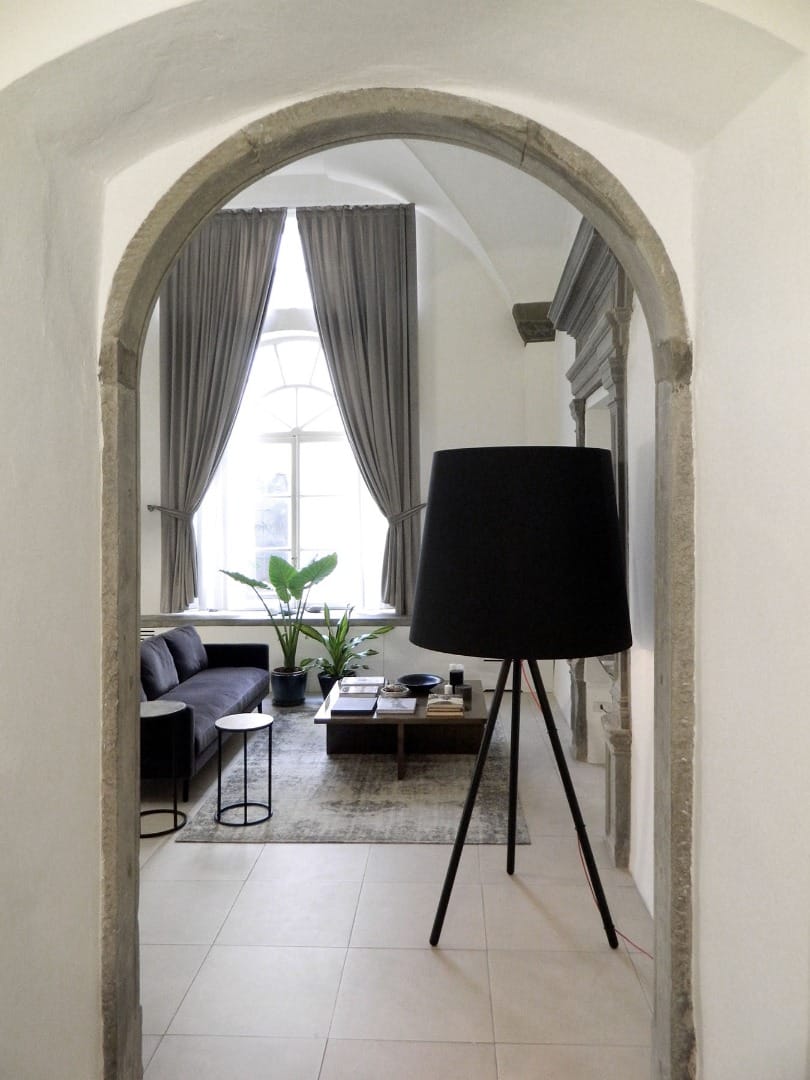 Металлическая напольная лампа с тканевым абажуром Martinelli Luce Eva ARCH-00144015 - Вид №5