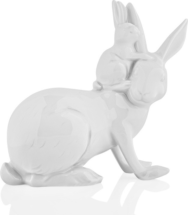87774 Furstenberg Фигурка Furstenberg "Крольчиха с крольчонком" 10см (белая) Фарфор 
