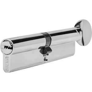 Цилиндр Fuaro D-PRO502, 120 мм, ключ/вертушка, цвет хром