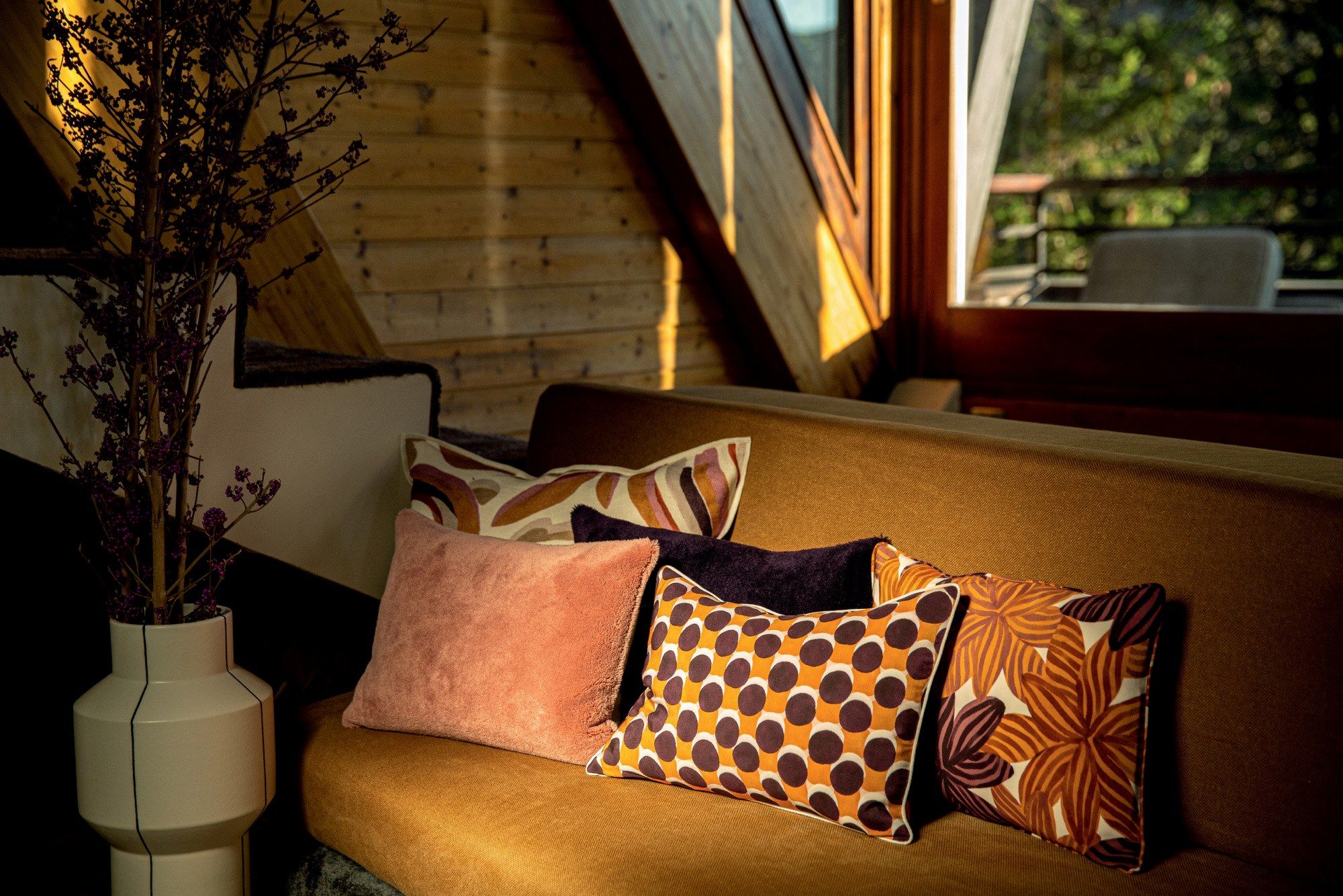 Прямоугольная однотонная подушка из искусственного меха Élitis WINTER ARCH-00002679 - Вид №4