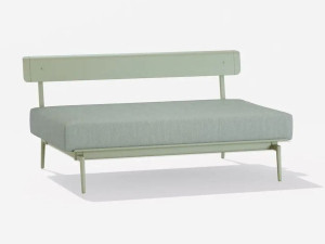 2-местный тканевый садовый диван без подлокотников