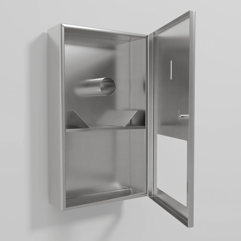 H160-S Встраиваемый диспенсер для туалетной бумаги из нержавеющей стали Duten  - Вид №2