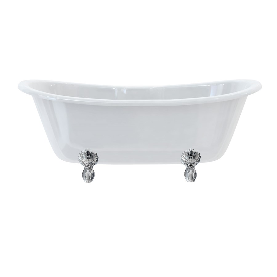 Burlington Двухсторонняя ванна Bateau с роскошными ножками с ножками Luxury Arc в белом цвете L2W T10F  - Вид №1