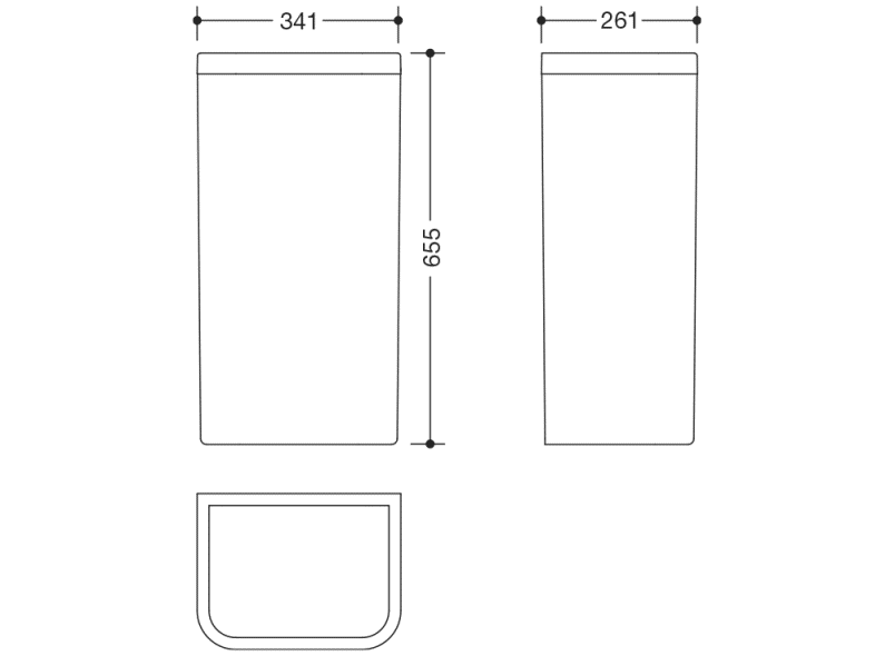 477.05B20399 корзина для бумаг HEWI Neuheiten SAN  - Вид №5