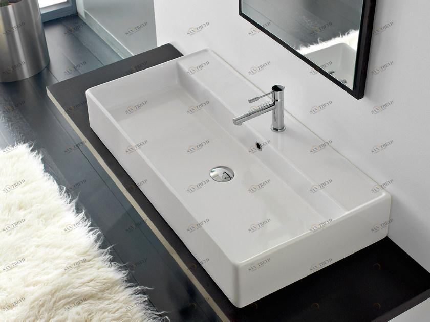 8031/r-100/a Накладная раковина на столешницу  овальная Scarabeo Ceramiche Teorema