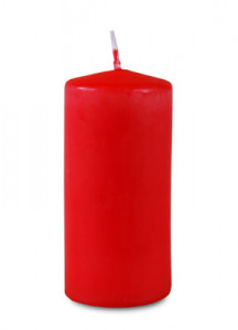 079318 Свеча пеньковая 5 х 11.5 см 181 г красная Омский Свечной