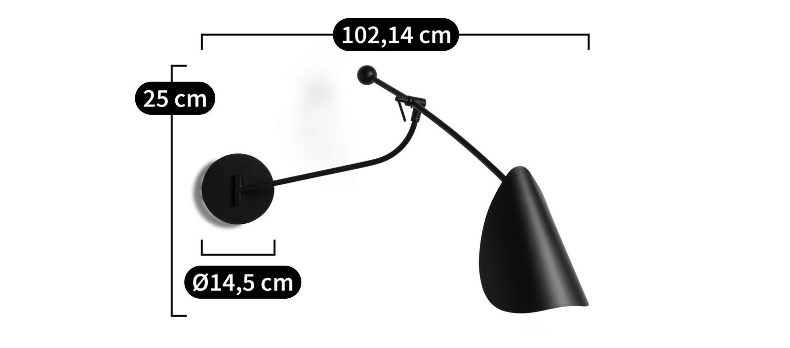 Регулируемая металлическая настенная лампа AMPM Funambule ARCH-00139121 - Вид №7