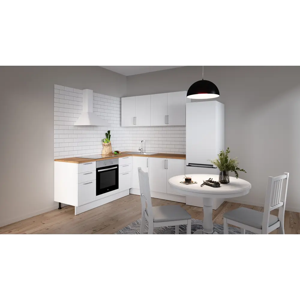 Напольный кухонный шкаф DELINIA Агидель с ящиком - белый 86586496 STLM-0883234 - Вид №8