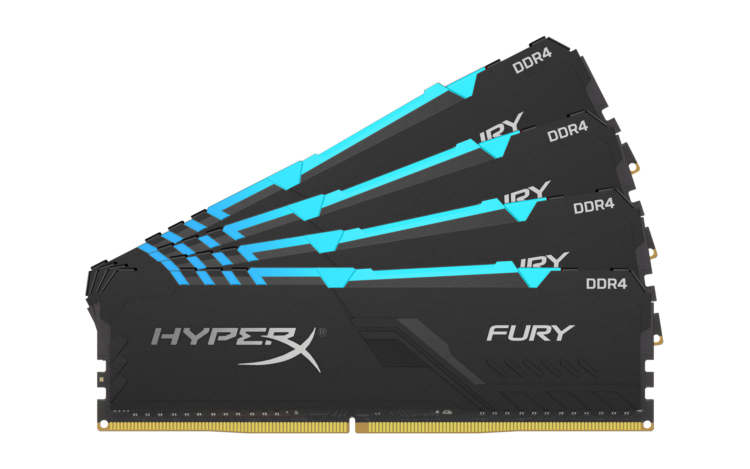 HX436C18FB4AK4/64 64gb 3600mhz ddr4 cl18 dimm (kit of 4) hyperx fury rgb Kingston Santreyd  - Вид №2