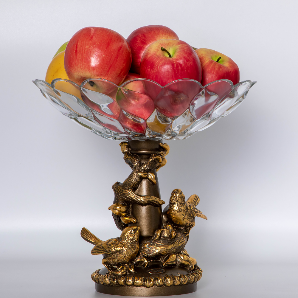 52089 Фруктовница-конфетница Мелодия любви Бронза BOGACHO 4627179656430 - Вид №3