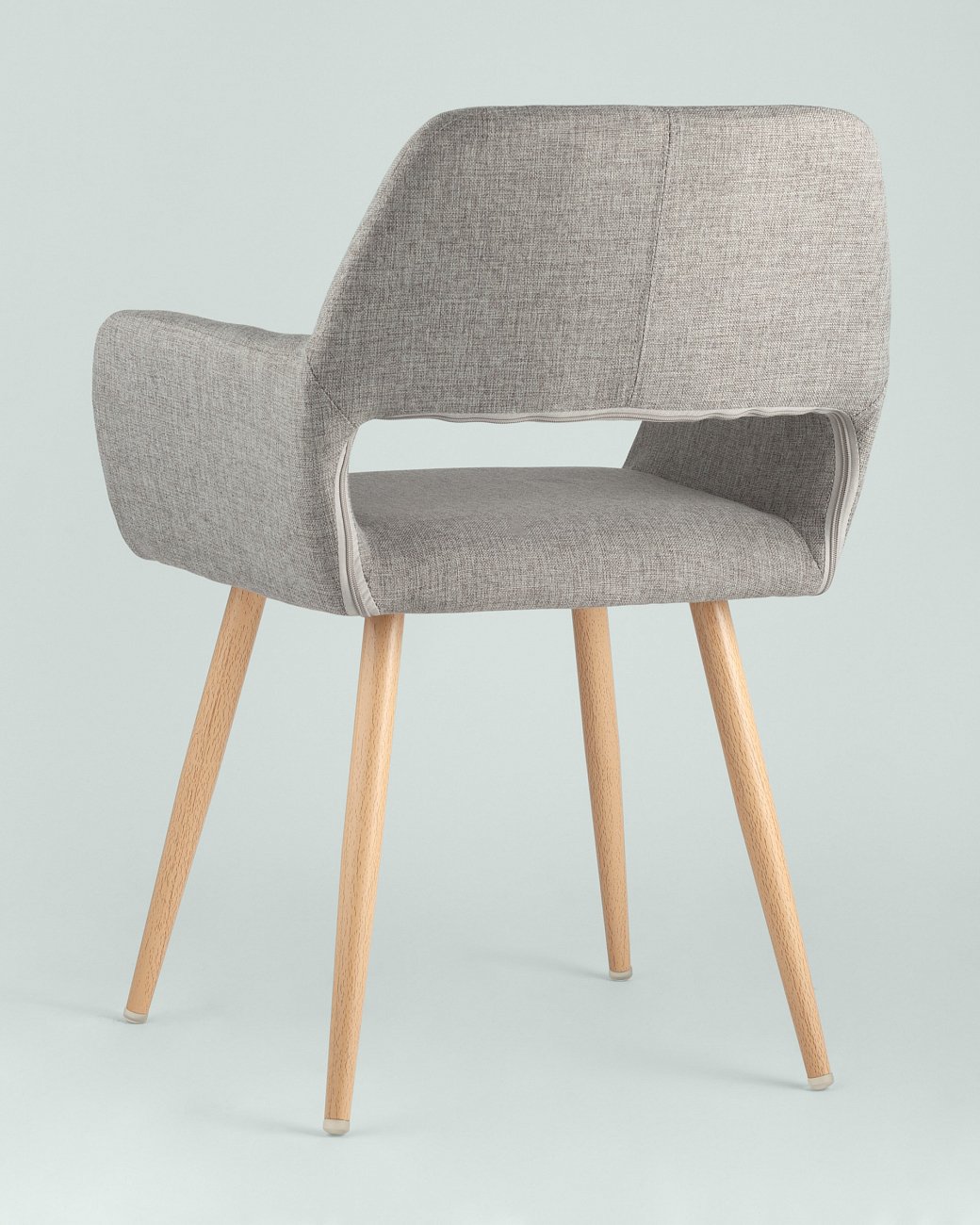 Стул с подлокотниками мягкий серый "Кромвель" STOOL GROUP ДИЗАЙНЕРСКИЕ 00-3881959 Серый  - Вид №3