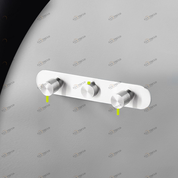 Термостат для душа глянцевая сталь с зеленой ручкой Toki Radomonte TKI60LCIL23