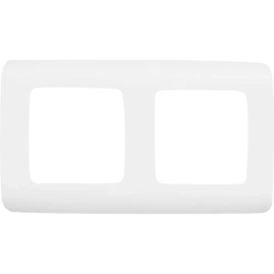 Рамка для розеток и выключателей Lexman Cosy 2 поста, цвет белый