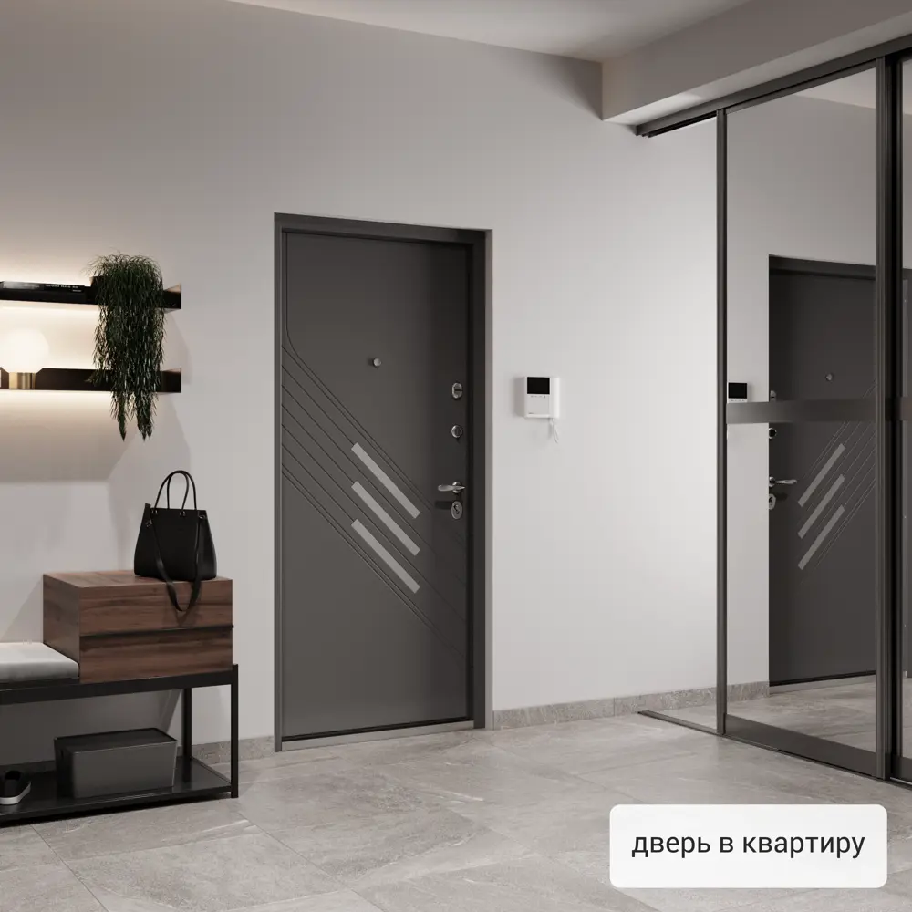 Дверь входная металлическая Фолд рид 950 мм левая цвет серый TOREX STLM-2053598 - Вид №15