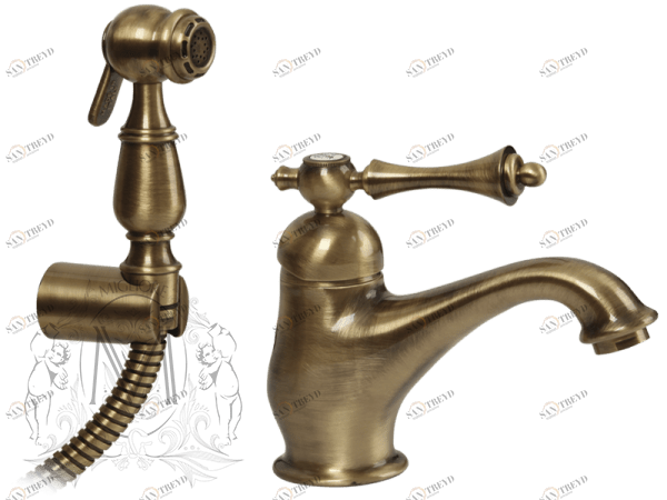 Смеситель MIGLIORE Bomond ML.BMD-9714.BR для раковины с гигиеническим душем - бронза 