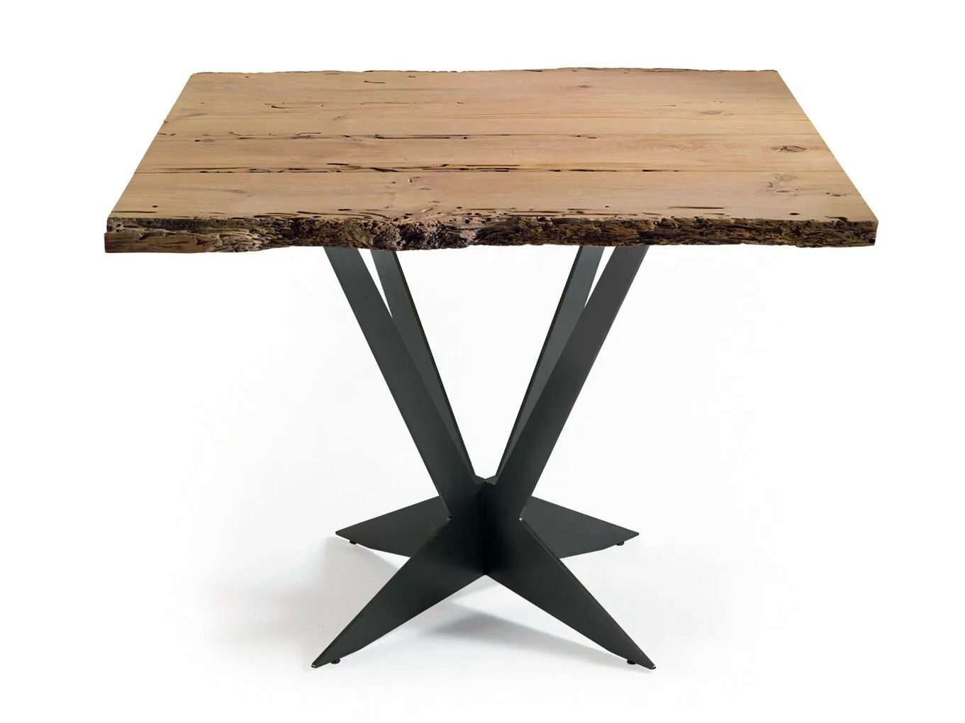 Квадратный деревянный стол briccola с железной основой Riva 1920 Briccole ARCH-00039264