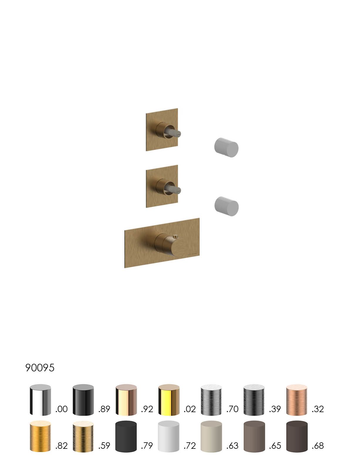 Термостатический смеситель для душа с 3 отверстиями Rubinetterie Frattini отдельная эстетика ARCH-00096850 - Вид №3