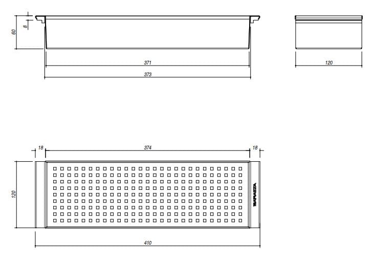 Перфорированный поддон из нержавеющей стали Barazza 1VBF ARCH-00130401 - Вид №4
