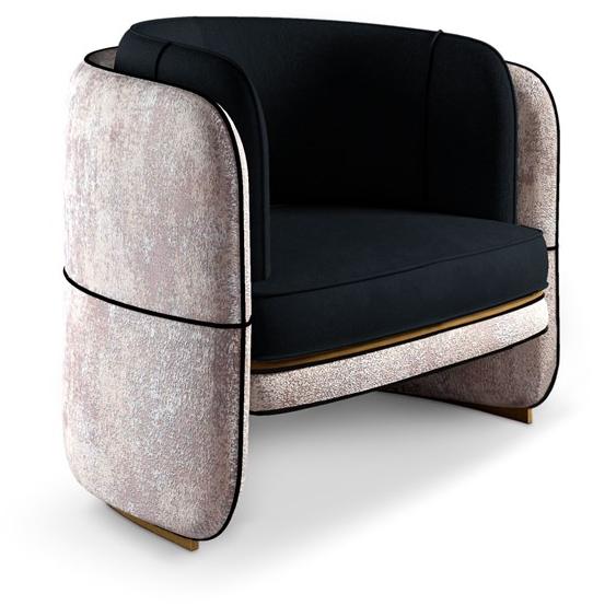 Porustudio Бархатное кресло с подлокотниками Tennessee sun-id-1378310 - Вид №3