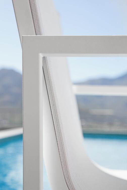 MNST181 Стул белый текстиль белый Manutti Latona - Вид №10