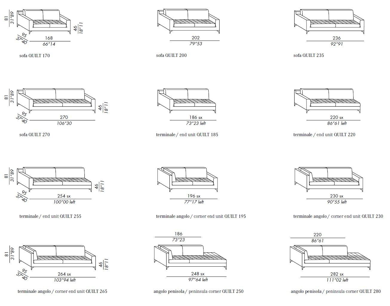 Съемный диван из ткани Meridiani Prince ARCH-00066898 - Вид №5