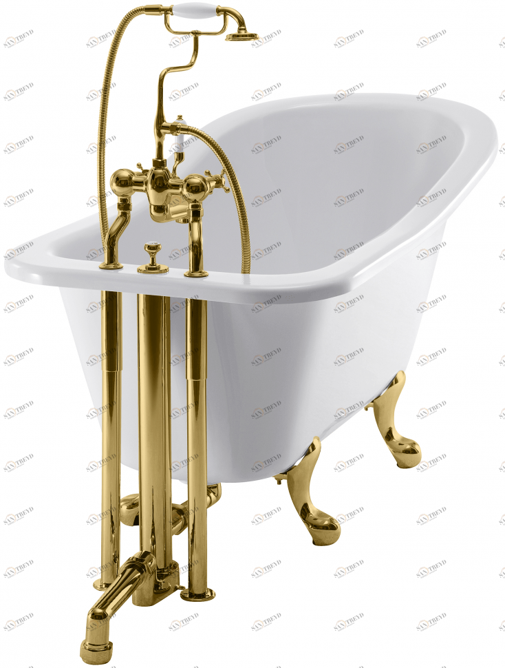 Декоративные трубы подвода воды [W6 GOL]  Burlington W6 GOL 70 x 526 x 70 