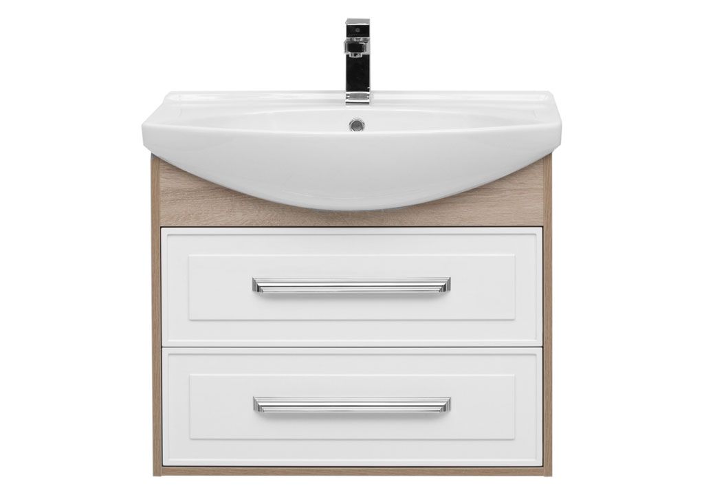 Тумба с раковиной Aquanet Остин 75 дуб сонома/белый 0020090900175447 - Вид №2