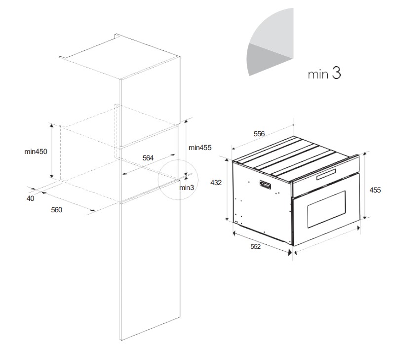 9168822 Электрический духовой шкаф Meferi MEO608WH MICROWAVE белый STDN-0039776 - Вид №16