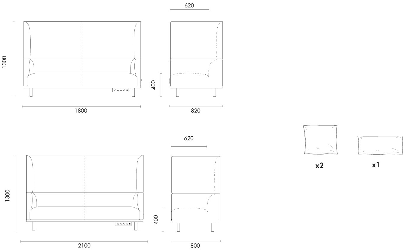 Grado Design Диван из ткани с высокой спинкой Mart sun-id-1462393 - Вид №6