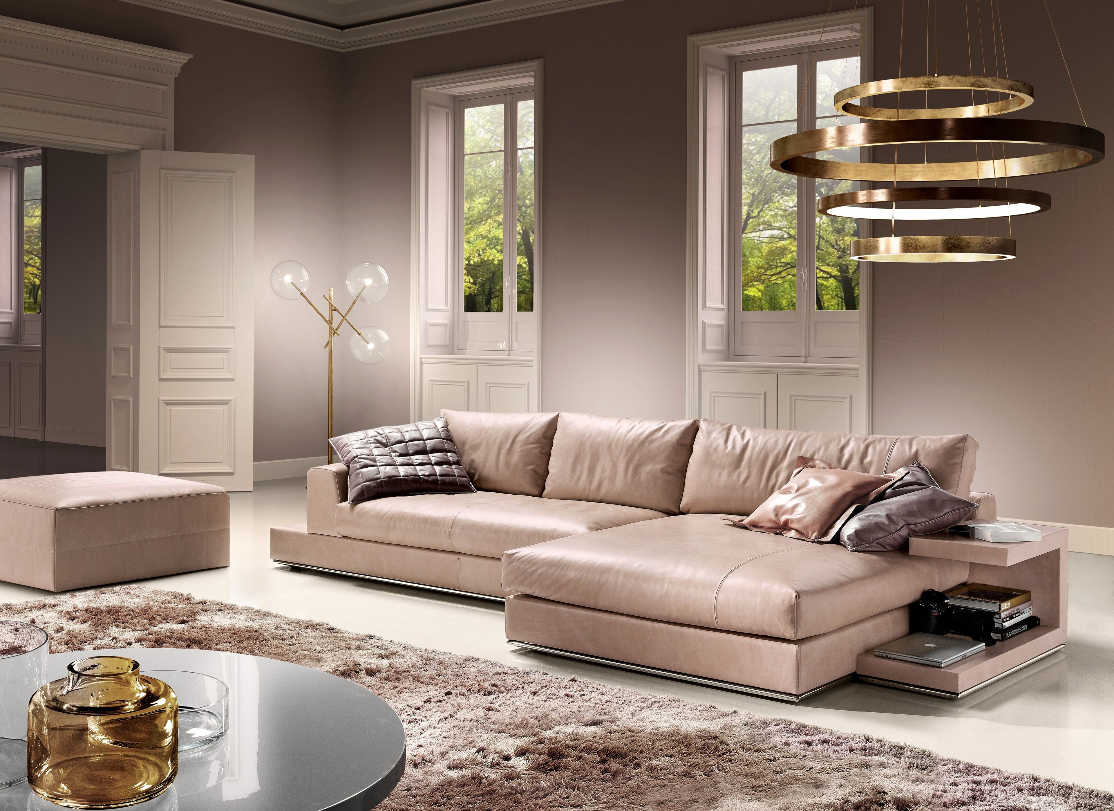 Кожаный диван с полуостровом Former In Italia MY WAY PLUS EVO ARCH-00097493 - Вид №1