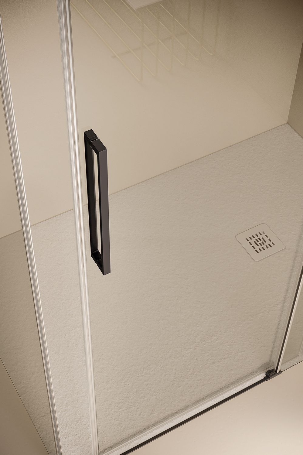 Угловая душевая кабина с раздвижной дверью и фиксированной стороной ARBLU Cloè ARCH-00012926 - Вид №2