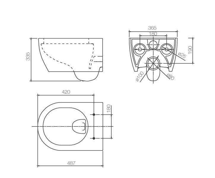 NC4411 White Подвесной унитаз SSWW NC NC4411White - Вид №1