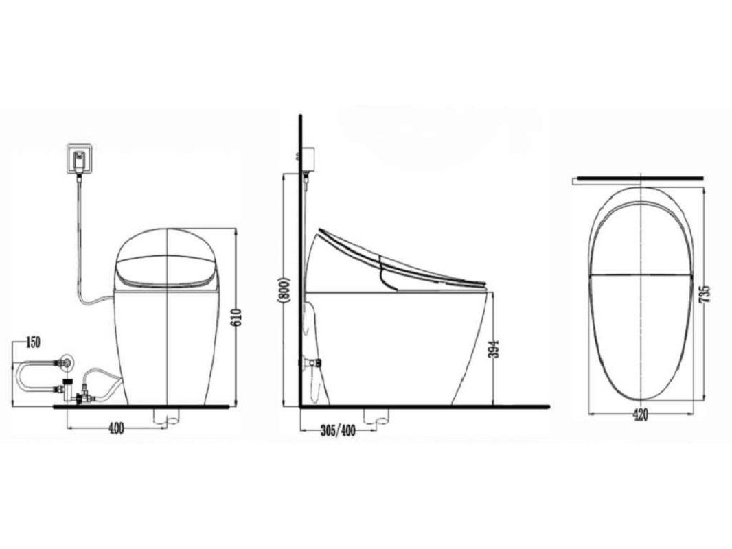 IT-808JD Электронный унитаз Orans Santreyd  - Вид №4