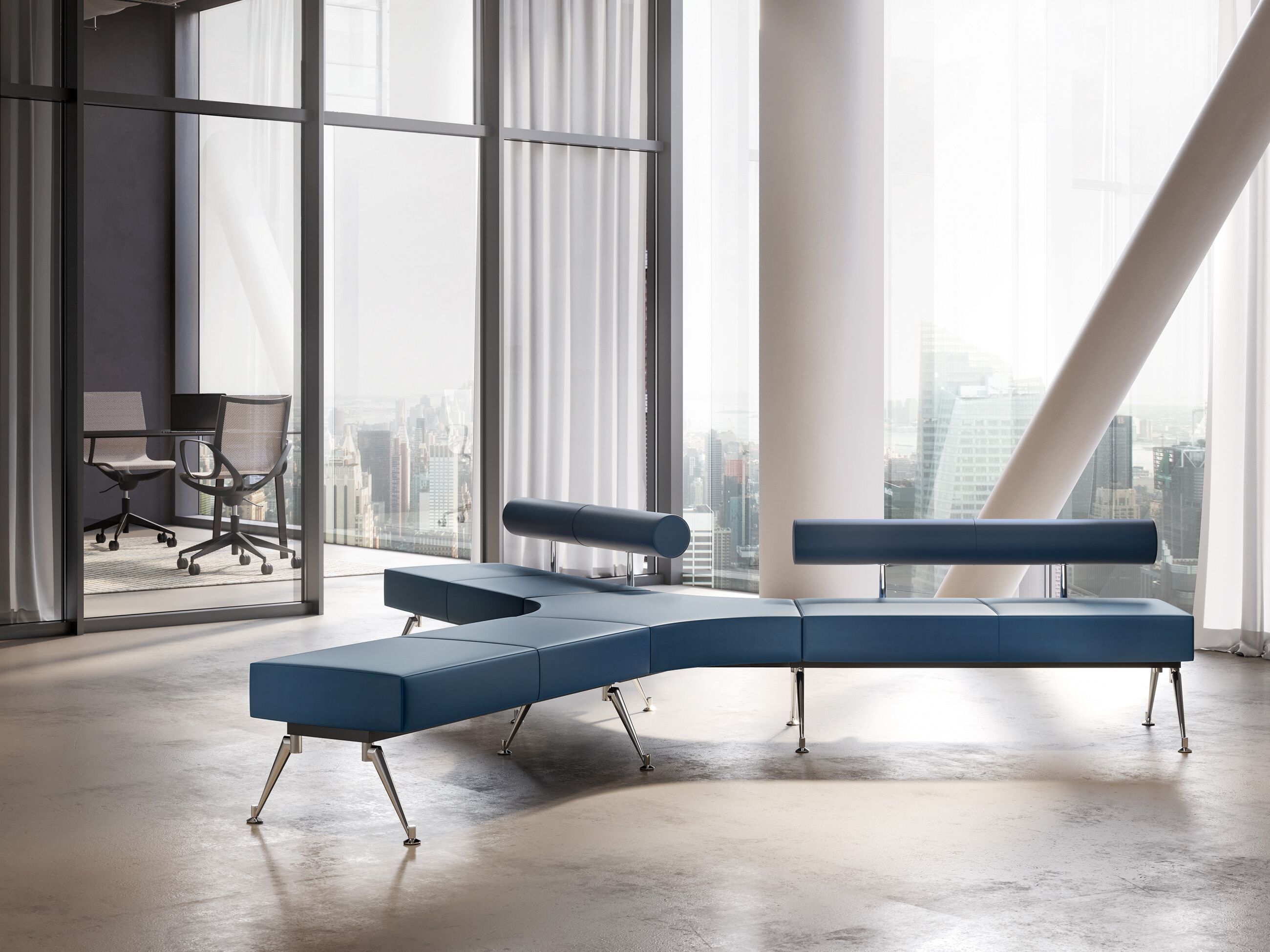 Кожаная скамья без спинки Kastel Kuros ARCH-00134733 - Вид №1