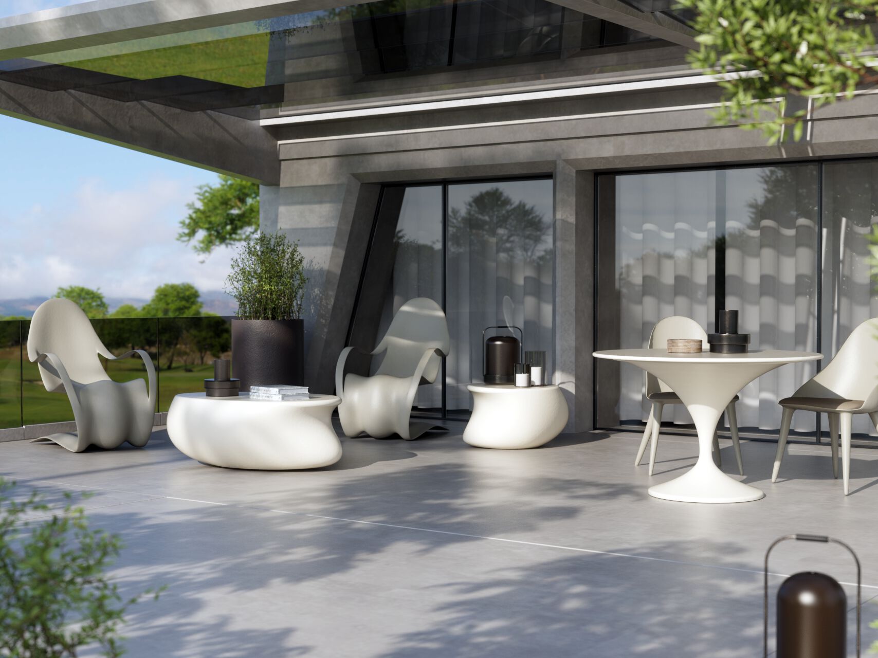 Овальный садовый стол из стекловолокна GANSK ECHO ARCH-00140243 - Вид №6