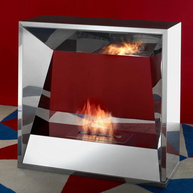 Italy Dream Design Двусторонний камин из биоэтанольной стали Camini al bioetanolo sun-id-1515862 - Вид №1