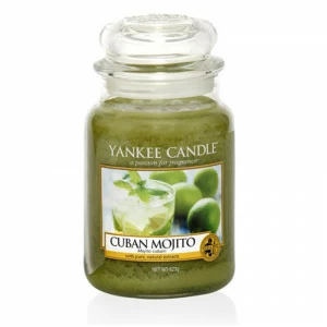 Свеча большая в стеклянной банке "Кубинский Мохито" Cuban Mojito 623 гр 110-150 часов YANKEE CANDLE  267830 Зеленый