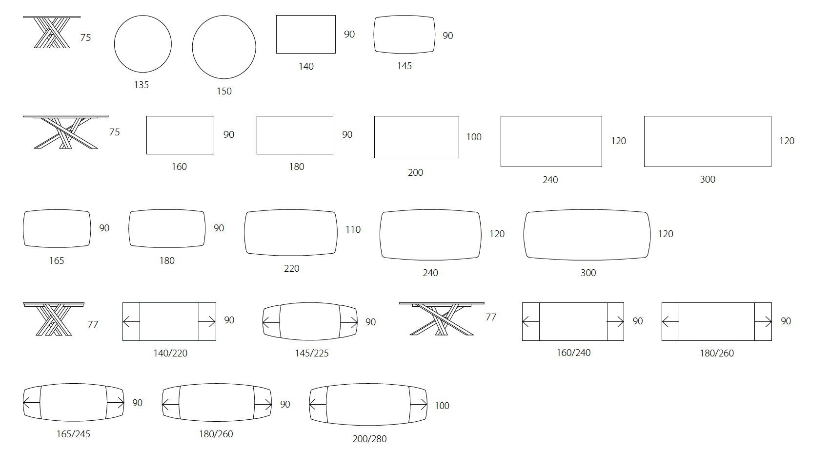 Фиксированный и выдвижной стол с керамическим верхом RIFLESSI Shangai ARCH-00095546 - Вид №2