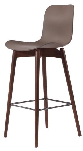 NORR11 Барный стул с пластиковым корпусом и буковыми ножками Langue sun-id-1383655 - Вид №6