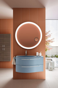 Подвесной умывальник из матового лака и термо текстурированного