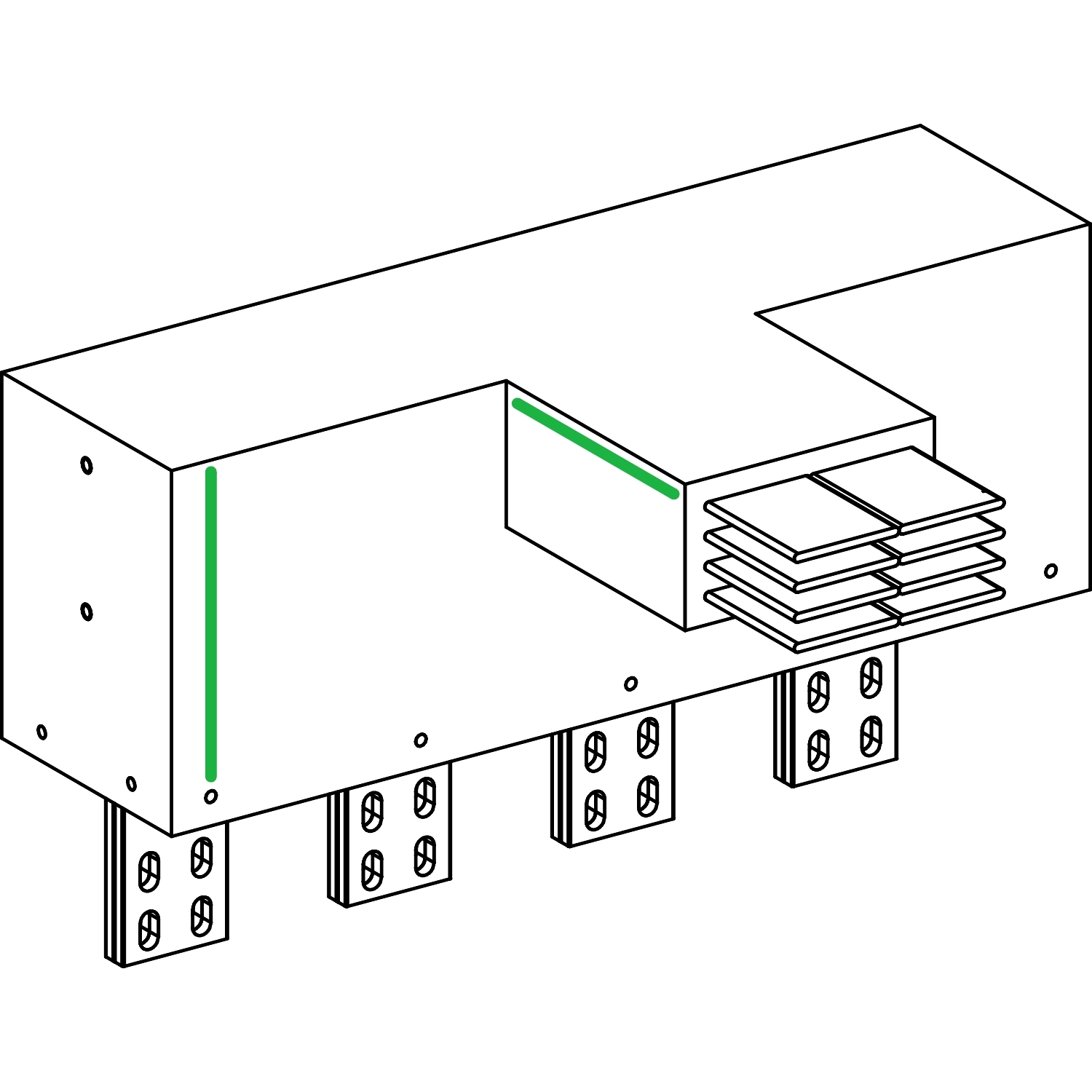 KRA0800ER46 СЕКЦИЯ ВВОДНАЯ С УГЛОМ ПЛАШМЯ Schneider Electric Canalis 