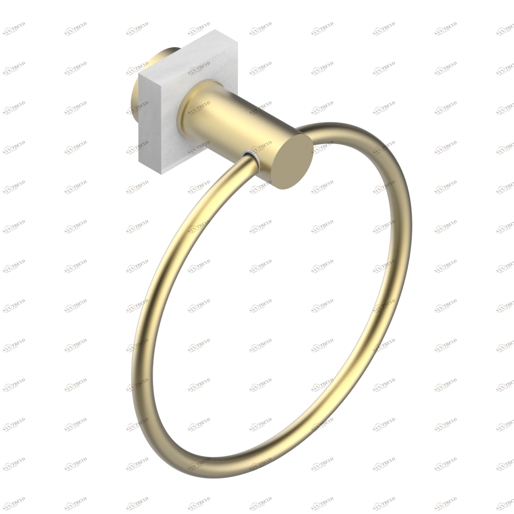 G3V-504N Полотенцедержатель-кольцо-Ø 180 мм одинарное Thg-paris Montaigne marbre blanc Vénus Покрытие PVD матовая латунь G3V-504N CAT.F